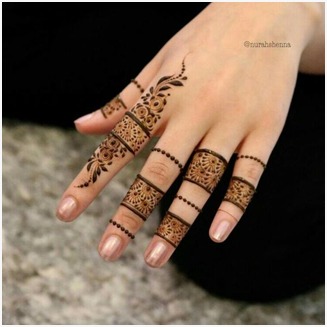 Elegant Finger Mehndi Pattern